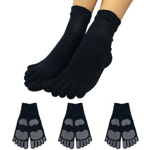 画像をギャラリービューアに読み込む, クリスマスセール中!【大和美神 】5本指 口ゴムゆったりくるぶし丈 滑り止め レディース 22-25cm 3足セット 母の日 プレゼント