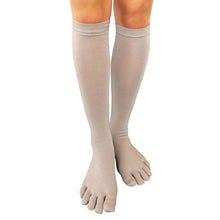 画像をギャラリービューアに読み込む, 【 社長の靴下® 】5本指 ハイソックス レディース 22-25cm 黒 灰 ベージュ ピンク 紫 母の日 プレゼント