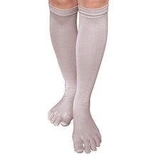 画像をギャラリービューアに読み込む, 【 社長の靴下® 】5本指 ハイソックス レディース 22-25cm 黒 灰 ベージュ ピンク 紫 母の日 プレゼント