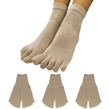 画像をギャラリービューアに読み込む, クリスマスセール中!【大和美神 】5本指 口ゴムゆったりくるぶし丈 滑り止め レディース 22-25cm 3足セット 母の日 プレゼント