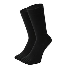 画像をギャラリービューアに読み込む, 【 20時間履いても臭くならない】 5本指 クルー丈 メンズ 25-28cm 1足 左左セット 黒