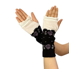 画像をギャラリービューアに読み込む, 50%OFF!【 大和美神 】ショートアームカバー レディース バラ 黒 白 灰 母の日 プレゼント