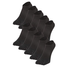 画像をギャラリービューアに読み込む, 【 極 】5本指ソックス スニーカー丈 メンズ 25-28㎝ 1足/5足/10足セット 黒 灰 白