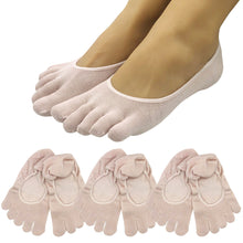 画像をギャラリービューアに読み込む, 【 社長の靴下® 】5本指ソックス フットカバー レディース 22-25cm ガスシルケット 黒 灰 ベージュ ピンク パープル 母の日 プレゼント