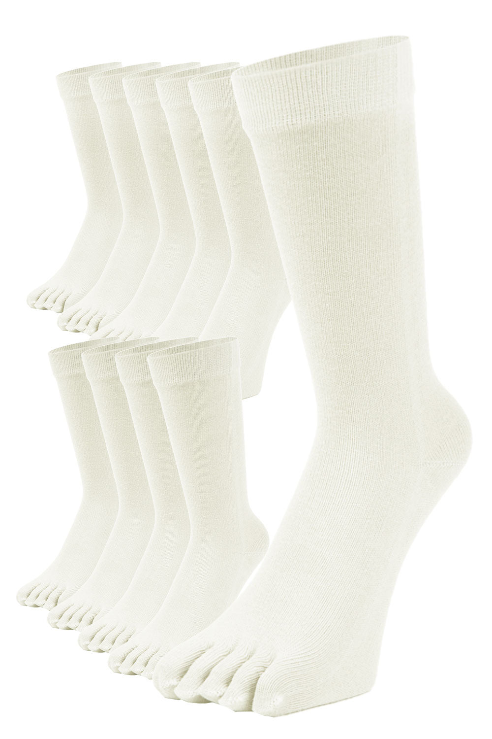 新生活応援セール!15%OFF【 極 】5本指ソックス クルー丈 メンズ 25-27/27-29cm 1足/5足/10足セット 黒 灰 白 紺