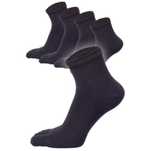 画像をギャラリービューアに読み込む, 【 20時間履いても臭くならない】5本指 くるぶし丈 メンズ 25-28㎝ 1足/5足/10足セット 黒 灰