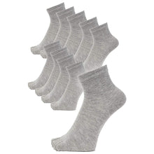 画像をギャラリービューアに読み込む, 【 20時間履いても臭くならない】5本指 くるぶし丈 メンズ 25-28㎝ 1足/5足/10足セット 黒 灰