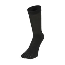 画像をギャラリービューアに読み込む, 【 社長の靴下® 】5本指 クルー丈 メンズ 25-27㎝ 黒 灰