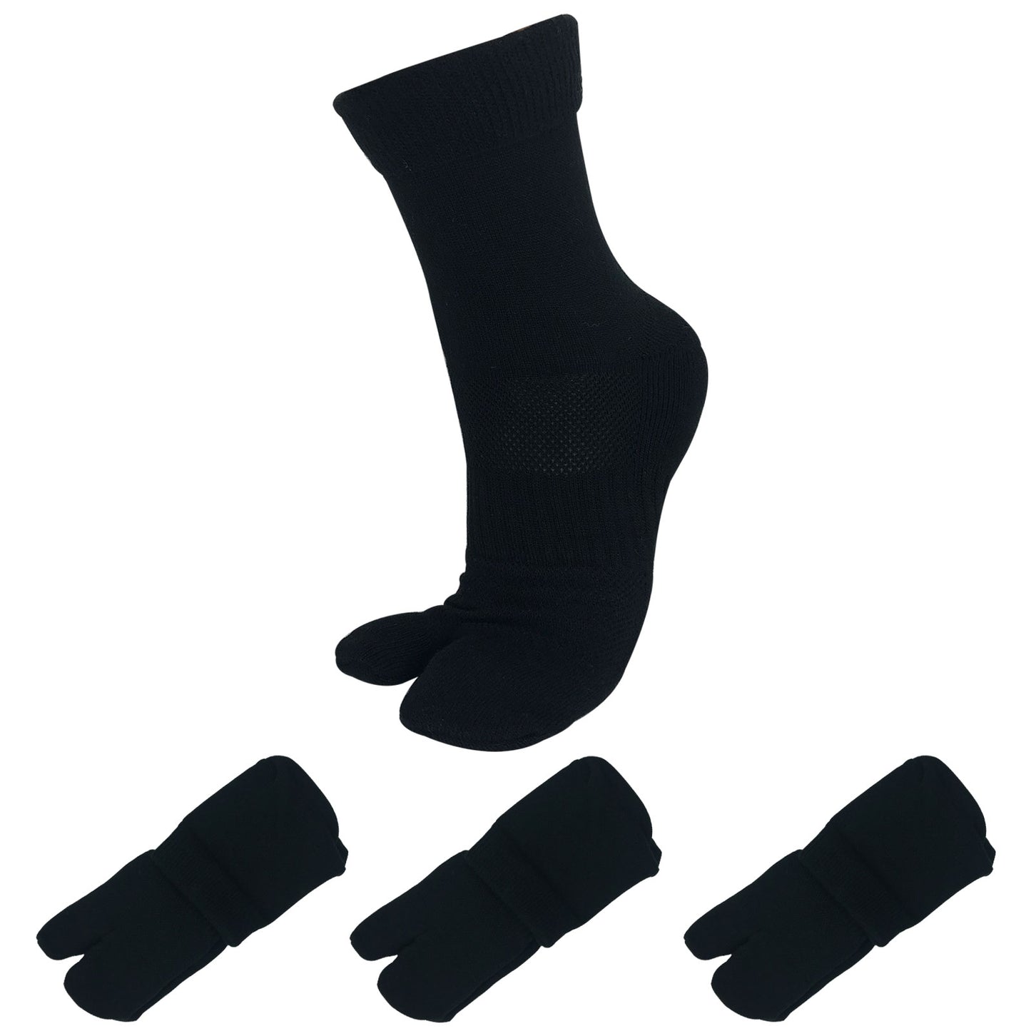 父の日15％OFFセール【極】足袋パイルソックス くるぶし丈 26-28cm 1足/3足セット  黒 白 灰 紺