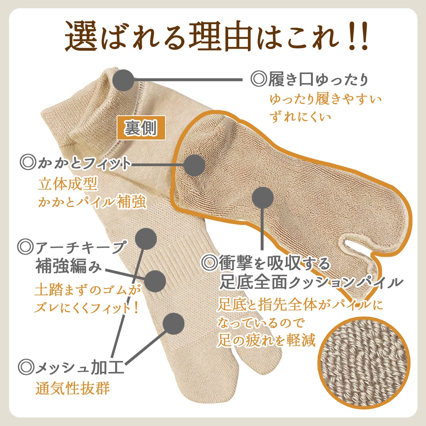 【極】足袋パイルソックス くるぶし丈 レディース 22-25cm 1足/3足セット  黒 白 灰 ベージュ パープル