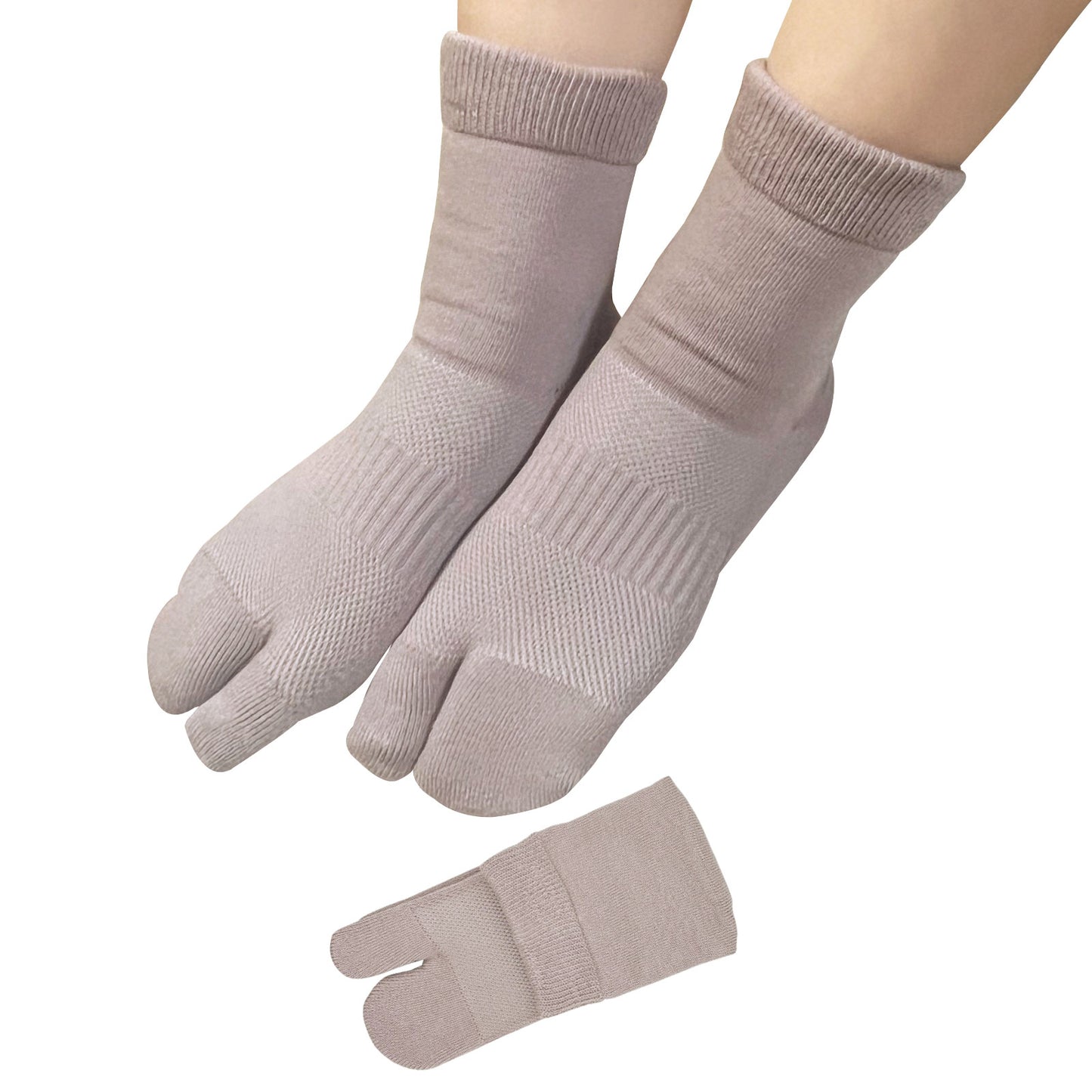 【極】足袋パイルソックス くるぶし丈 レディース 22-25cm 1足/3足セット  黒 白 灰 ベージュ パープル