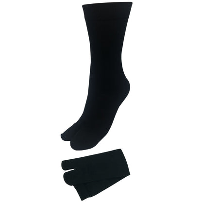 【足袋ソックス】 足袋 クルー丈 メンズ 24-26/26-28cm１足/３足セット 黒 灰 白 紺