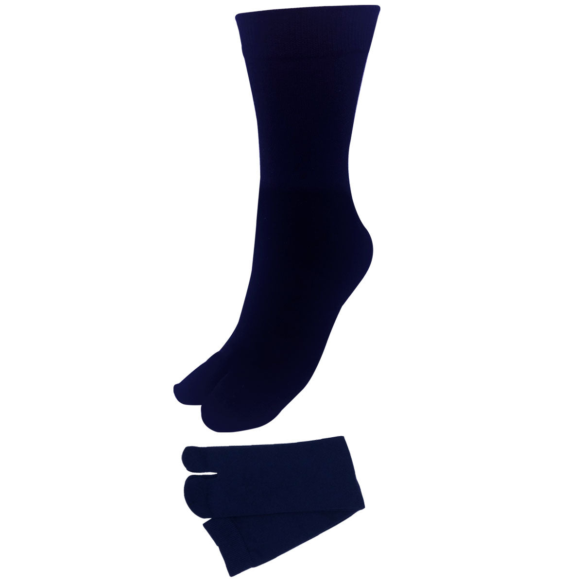 【足袋ソックス】 足袋 クルー丈 メンズ 24-26/26-28cm１足/３足セット 黒 灰 白 紺