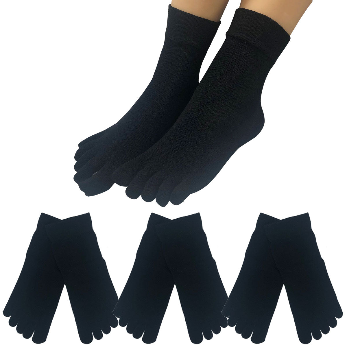 新生活応援セール！15％OFF【 社長の靴下® 】5本指 口ゴムゆったりくるぶし丈  レディース  22-25cm 黒 灰 ベージュ ピンク 紫 母の日 プレゼント