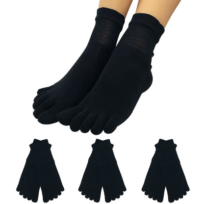 【大和美神 】5本指 口ゴムゆったりくるぶし丈 滑り止め レディース 22-25cm 3足セット 母の日 プレゼント