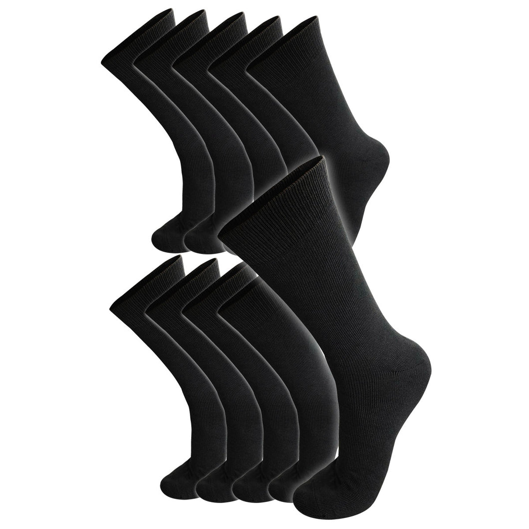 【極】 先丸ソックス クルー丈 メンズ  25-28 cm 1足/5足/10足セット 黒 灰 白 紺