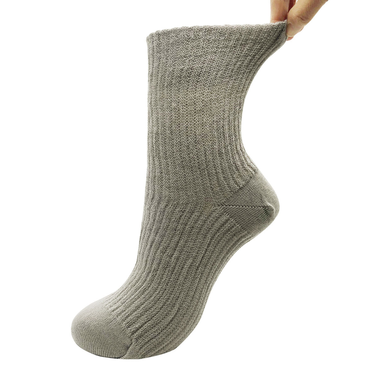 【超幅広ソックス】先丸 くるぶし丈 メンズ 25-27cm １足  黒 灰 ベージュ