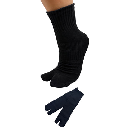 【極】足袋ソックス スポーツ くるぶし丈 26-28cm 1足/3足セット 黒 白 灰 紺