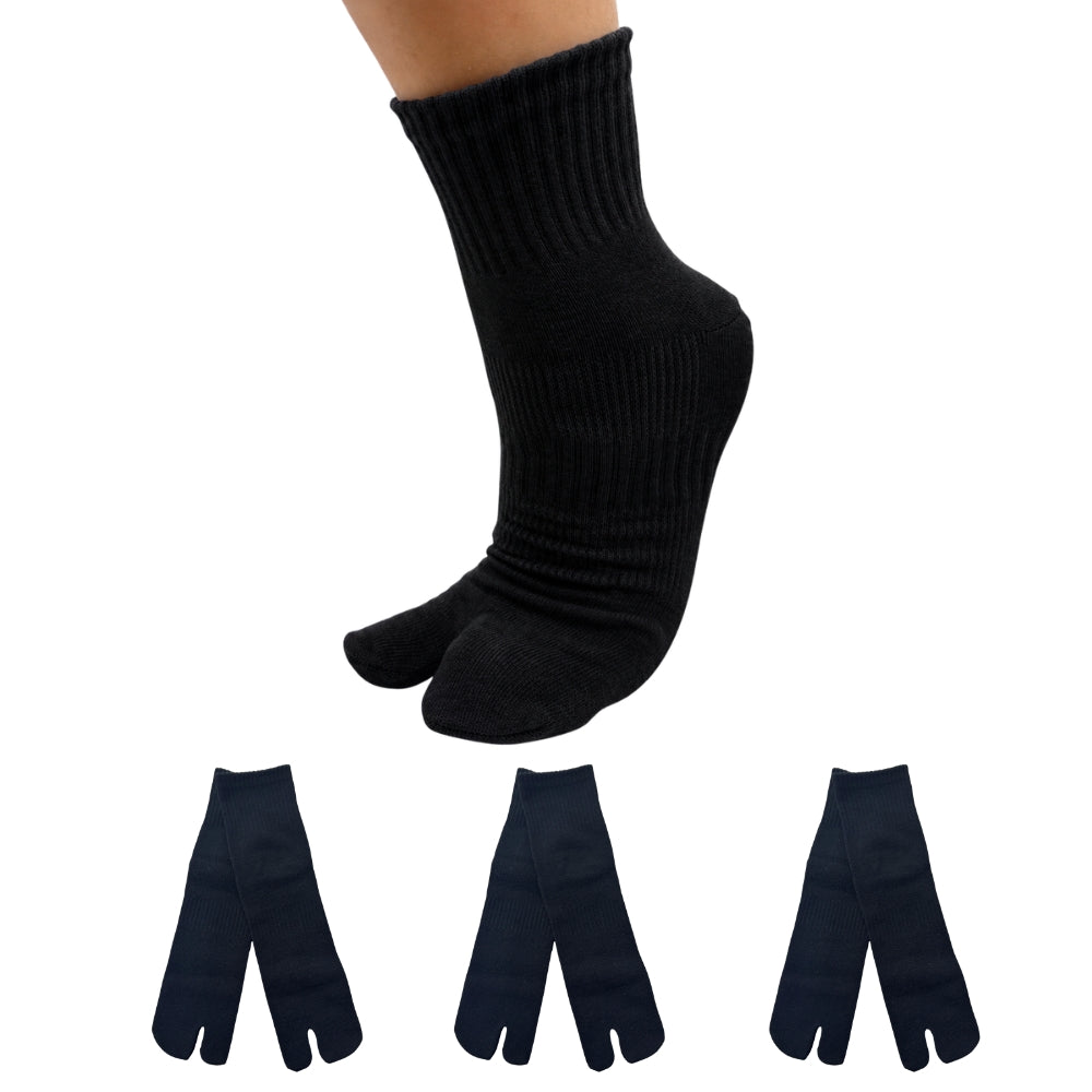 【極】足袋ソックス スポーツ くるぶし丈 26-28cm 1足/3足セット 黒 白 灰 紺