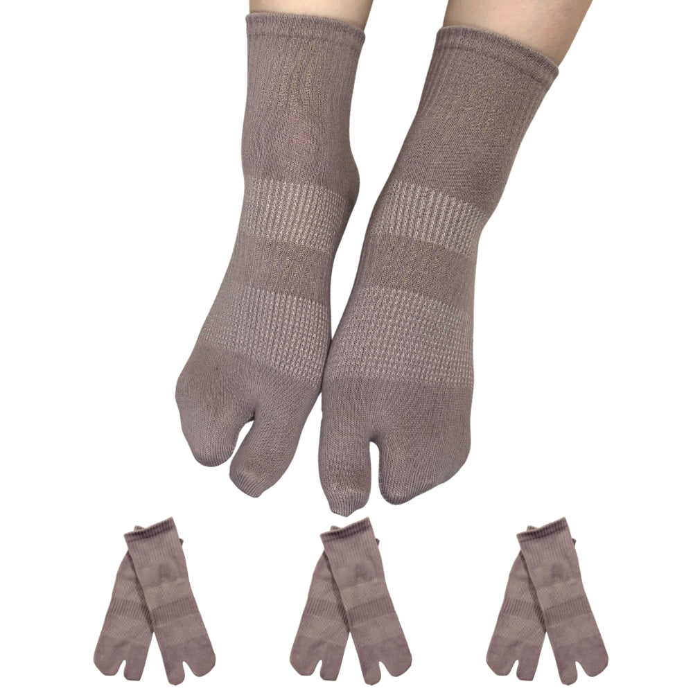 【極】足袋ソックス スポーツ くるぶし丈 レディース 23-25cm 1足/3足セット 黒 灰 ベージュ 紫 サラシホワイト