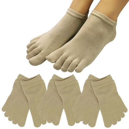 新生活応援セール！15％OFF【社長の靴下®】5本指  短スニーカー丈  レディース 3足セット ガスシルケット 黒 灰 ベージュ ピンク 紫 母の日 プレゼント