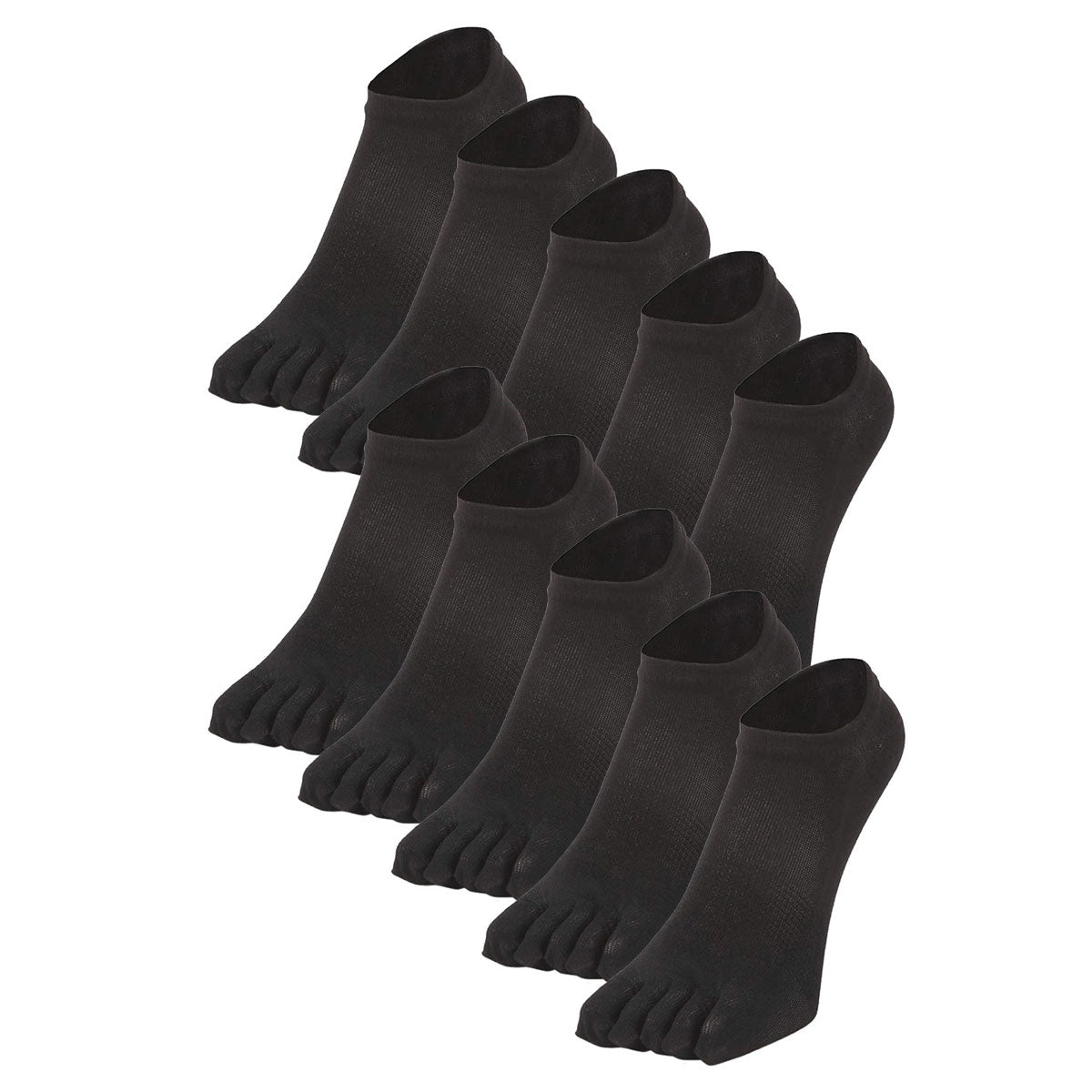 新生活応援セール！15％OFF【 極 】5本指ソックス スニーカー丈 メンズ 25-27㎝ 1足/5足/10足セット 黒 灰 白