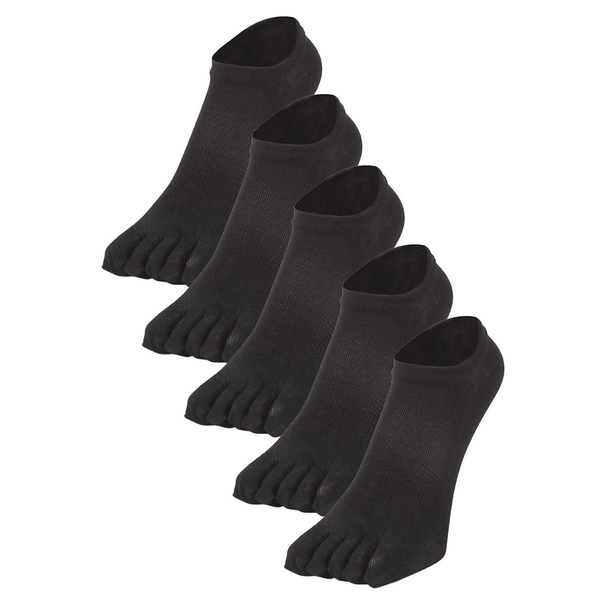 新生活応援セール！15％OFF【 極 】5本指ソックス スニーカー丈 メンズ 25-27㎝ 1足/5足/10足セット 黒 灰 白