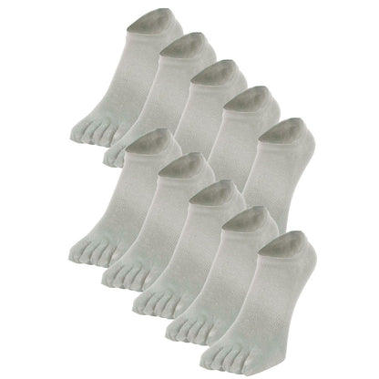 新生活応援セール！15％OFF【 極 】5本指ソックス スニーカー丈 メンズ 25-27㎝ 1足/5足/10足セット 黒 灰 白