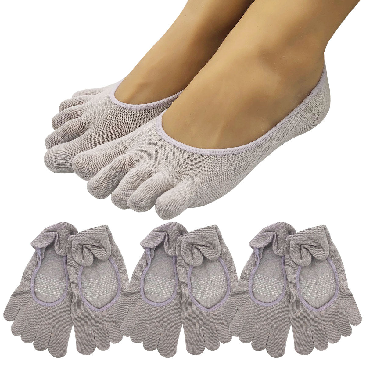 新生活応援セール！15％OFF【 社長の靴下® 】5本指ソックス フットカバー レディース  22-25cm ガスシルケット 黒 灰 ベージュ ピンク パープル 母の日 プレゼント