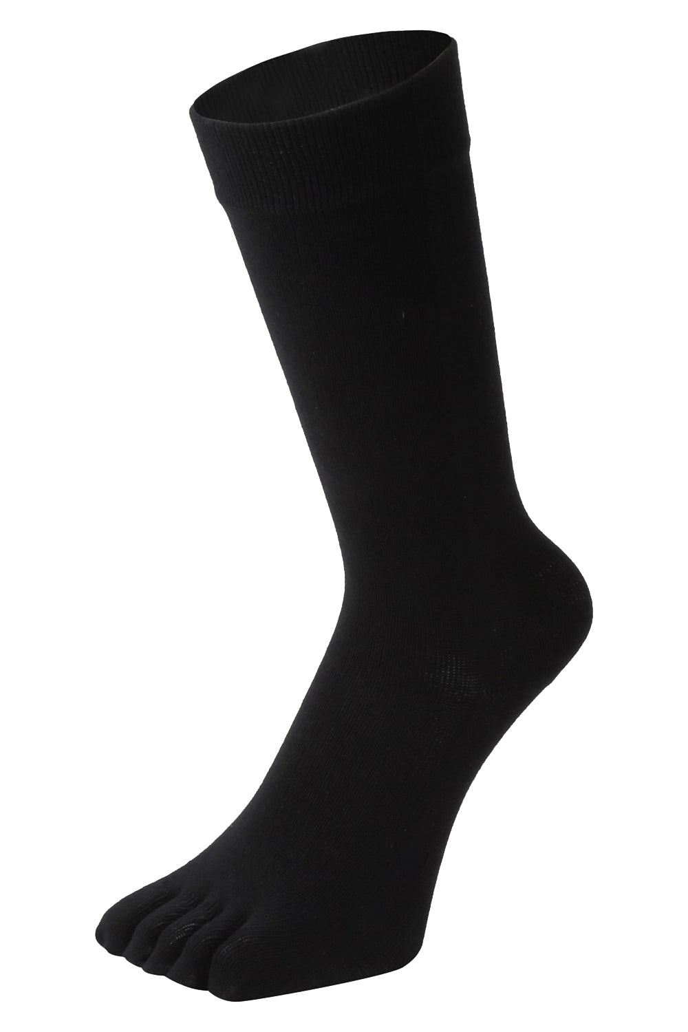 新生活応援セール！15％OFF【 極 】5本指ソックス クルー丈 メンズ 25-27/27-29cm 1足/5足/10足セット 黒 灰 白 紺