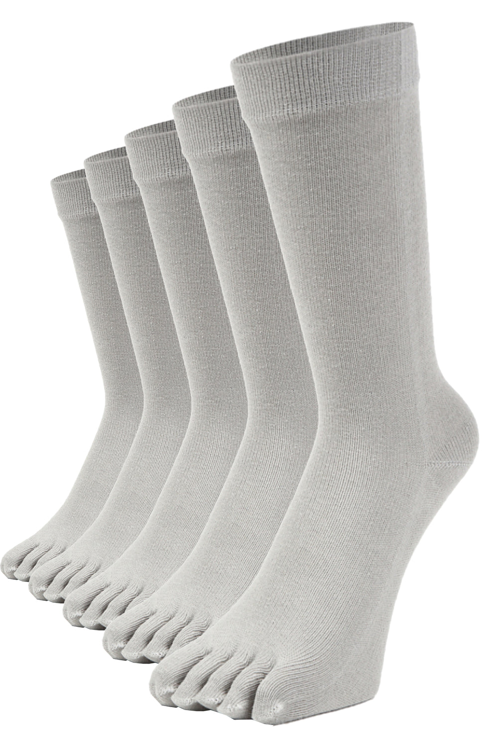 新生活応援セール！15％OFF【 極 】5本指ソックス クルー丈 メンズ 25-27/27-29cm 1足/5足/10足セット 黒 灰 白 紺