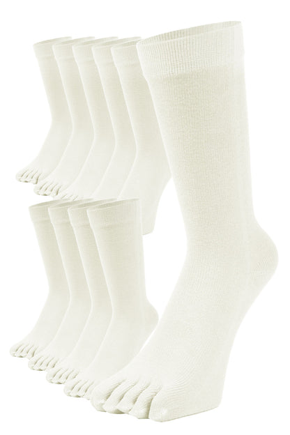 新生活応援セール！15％OFF【 極 】5本指ソックス クルー丈 メンズ 25-27/27-29cm 1足/5足/10足セット 黒 灰 白 紺