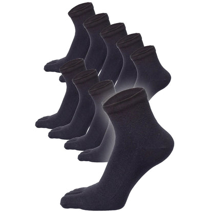 新生活応援セール！15％OFF【 20時間履いても臭くならない】５本指 くるぶし丈 メンズ 25-28㎝ 1足/5足/10足セット 黒 灰