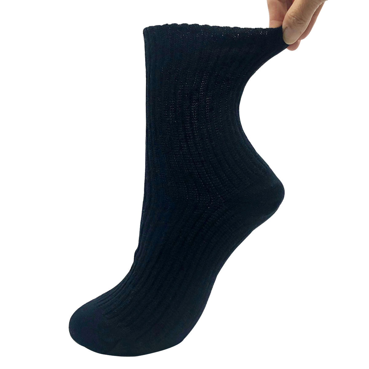 【超幅広ソックス】先丸 くるぶし丈 メンズ 25-27cm １足  黒 灰 ベージュ