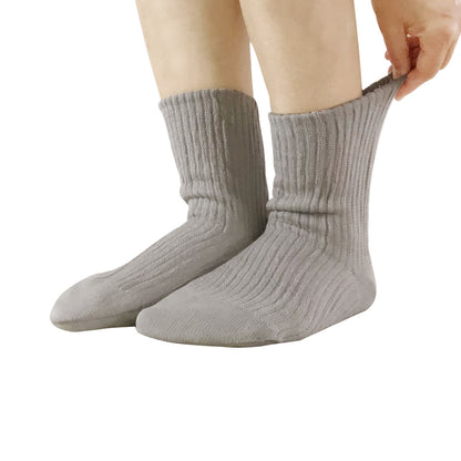 【超幅広ソックス】先丸 くるぶし丈 レディース 22-24㎝ 1足 黒 白 灰 ベージュ 母の日 プレゼント