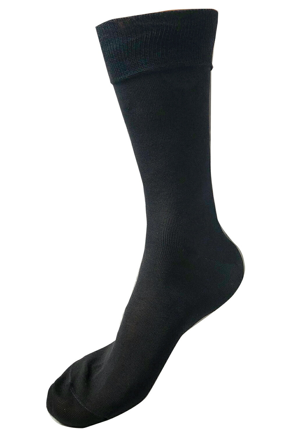 新生活応援セール！15％OFF【 社長の靴下® 】先丸 クルー丈 メンズ 24-26/26-28㎝ 黒 灰 紺