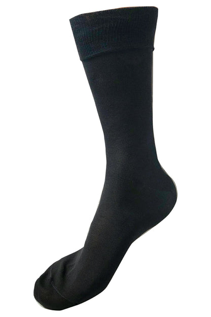 新生活応援セール！15％OFF【 社長の靴下® 】先丸 クルー丈 メンズ 24-26/26-28㎝ 黒 灰 紺