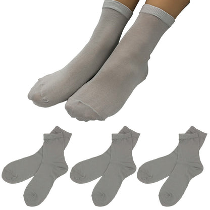 新生活応援セール！15％OFF【社長の靴下®】先丸 くるぶし丈 レディース  22-25㎝ ３足セット ガスシルケット 口ゴム有無 黒 灰 白 ベージュ 母の日 プレゼント