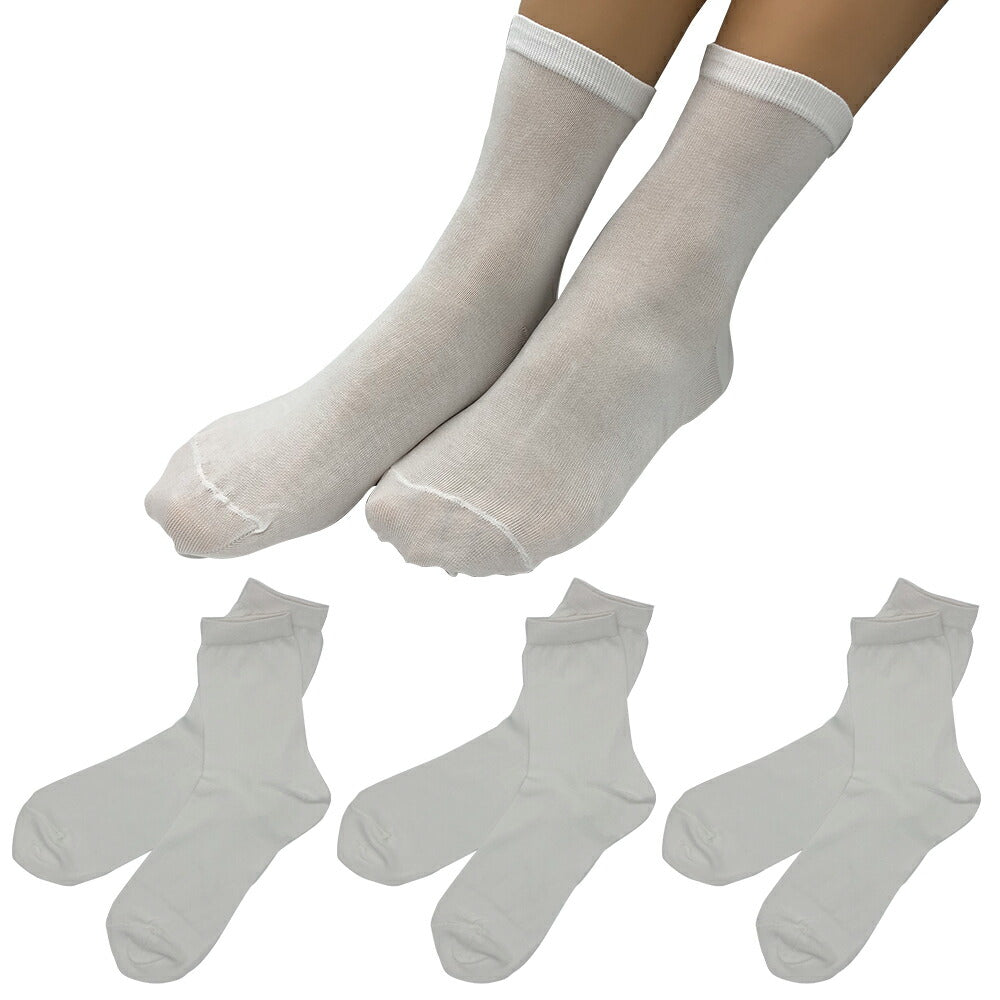 新生活応援セール！15％OFF【社長の靴下®】先丸 くるぶし丈 レディース  22-25㎝ ３足セット ガスシルケット 口ゴム有無 黒 灰 白 ベージュ 母の日 プレゼント