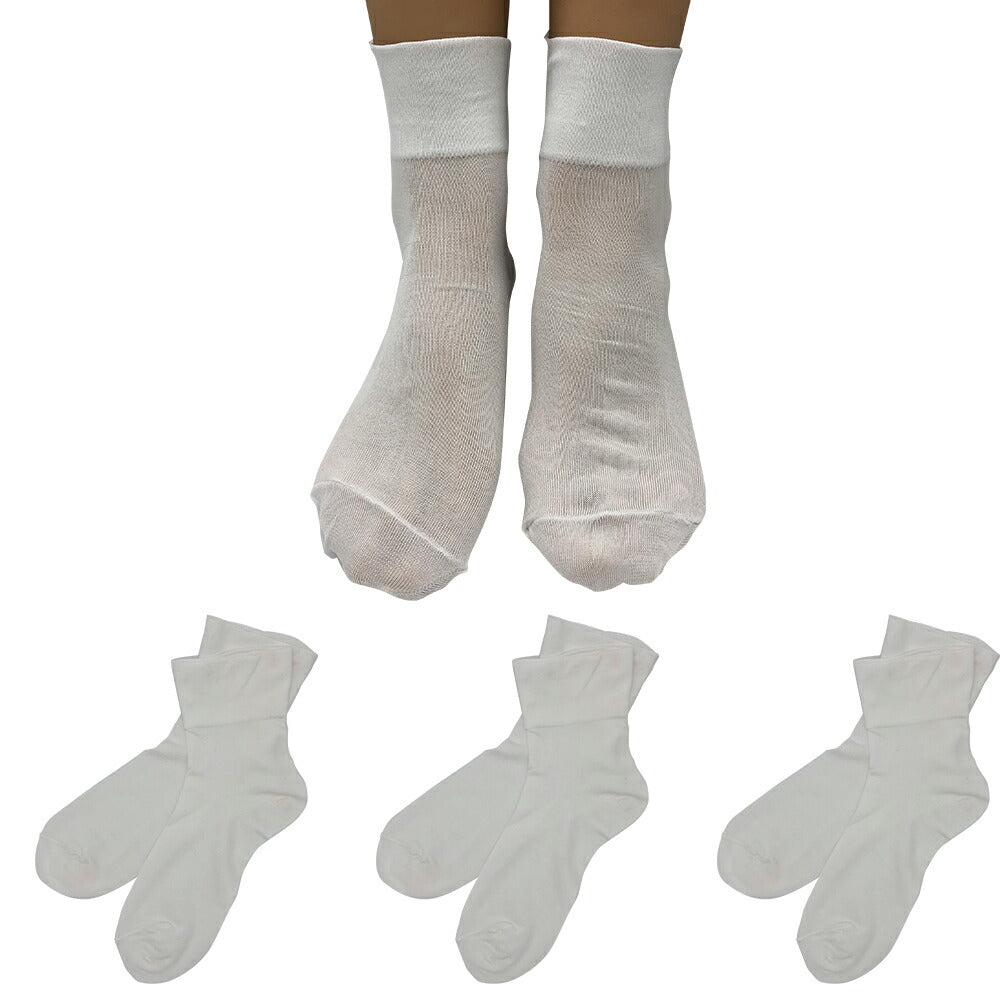 新生活応援セール！15％OFF【社長の靴下®】先丸 くるぶし丈 レディース  22-25㎝ ３足セット ガスシルケット 口ゴム有無 黒 灰 白 ベージュ 母の日 プレゼント