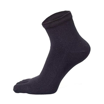 新生活応援セール！15％OFF【極 】5本指ソックスくるぶし丈 メンズ  25-27cm 1足/5足/10足セット 黒 灰 白