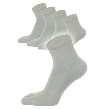 新生活応援セール！15％OFF【極 】5本指ソックスくるぶし丈 メンズ  25-27cm 1足/5足/10足セット 黒 灰 白