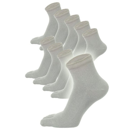 新生活応援セール！15％OFF【極 】5本指ソックスくるぶし丈 メンズ  25-27cm 1足/5足/10足セット 黒 灰 白