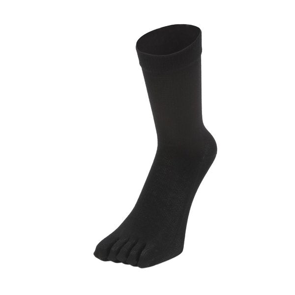 父の日15％OFFセール【 社長の靴下® 】５本指 くるぶし丈 メンズ 25-27㎝ 黒 灰