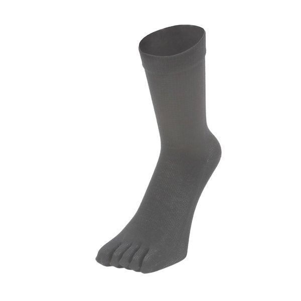 父の日15％OFFセール【 社長の靴下® 】５本指 くるぶし丈 メンズ 25-27㎝ 黒 灰